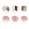 Miniatyrbillede 2 af 6: Praktisk rustfrit stål Manicure Stencil Fransk skærelinje Trimmer Negle Art DIY Tool