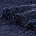 Miniatyrbillede 4 af 5: Fleece Tæppe Fuzzy til Sofa Premium Blødt, Fluffy, Sherpa Stof Hyggeligt Plysbetræk til Seng, Sofa (Navy Blå, 150x200 cm)