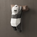 Miniatyrbillede 6 af 8: Sød Panda 3D Papirmodel DIY Dyr Papirkunst Actionfigurer Puslespil Børn Gave Vægmonterede Dekorationer