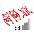 Pikkukuva 5 / 8: Alumiiniseos etu- ja takaylä- ja alatukivarret Traxxas 1/10 MAXX 2.0 RC-autoon, punainen