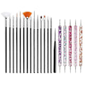 Miniatyrbillede 3 af 5: 5/20 stk. Neglebørstesæt, Nail Art Børster til Maling, Tegning, Dotting og Gravering, Manicureværktøj, Akryl, UV Gel og Neglepudder12