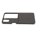 Miniatyrbilde 7 av 8: Carbon Fiber Texture Folding Phone Protective Case Mobiltelefonbeskyttelsesdeksel for Oppo Find N2 Flip Black