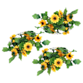 Miniatyrbillede 4 af 8: 3 Stk Solsikke String Lights 7.8ft 20 LED batteri drevet Fairy Lights Bryllup Baggrund Blomster rattan dekoration