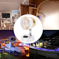 Miniatyrbillede 5 af 8: 12V-24V LED Dobbelt Hoved Spot Lyskontakt Oval Sengelampe RV Båd Autocamper Varm Lys