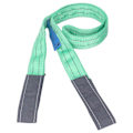 Miniatyrbillede 2 af 8: 2T Flad Løftetov med Dobbelt Øje Spænde Polyester Webbing Løfteslynge til Industriel Kran 2 Meter