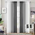 Miniatyrbilde 2 av 5: 2025 Nye Sorte Ombre Faux Lin Sengetepper for Soverom Stue Stanglomme, 2 Tone Reversibel Gradient Voile Semi Vindusgardiner, Personvern og L
