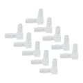 Miniatyrbillede 4 af 8: 10 stk. albueslange modhage plastfitting 90 grader lige modhager ledadapter L form til akvarium 6 mm