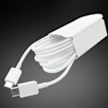 Miniatyrbild 6 av 8: Typ C till Typ C-kabel PD Snabbladdning Flexibel typ C-datasladd för Android för Note 10-telefon 3,3 fot Vit