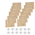 Miniatyrbilde 2 av 5: 12 stk. 7x6 cm Vedkubelysestaker i tre for DIY-lys