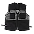 Miniatyrbillede 1 af 8: Militærvest Slidstærk åndbar Multi Pocket Mesh fiskevest til udendørs aktiviteterL Sort