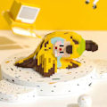Miniatyrbillede 5 af 8: Bananer Tema Byggeklodser Sæt Mikro Byggeklodser Legetøj Ornament Sød Byggeklods Legetøj Dekoration 6033 16x12x6.4cm