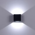 Miniatyrbillede 7 af 8: Moderne LED væglampe i aluminium til indendørs brug - LED vægmonteret lampe til soveværelse, gang, sort, 10W, hvidt lys 6000K