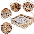 Miniatyrbillede 3 af 5: 3 stk. håndvævede rattanbakker, fletkurve til tankbakke til køkken