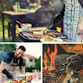 Miniatyrbillede 2 af 4: Skridsikre silikone grillhandsker - Maks. temperatur 800°C (sort)