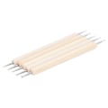 Miniatyrbillede 4 af 8: 5 stk. Tracing Stylus DIY Fremstilling Træhåndtag Rustfrit Stål Dobbelt Hoved Kuglespids Prægning Stylus til Kunstprojekter