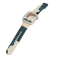 Miniatyrbilde 1 av 5: Silikonklokkebånd erstatning fargeutskrift Hurtigutløsing armbåndsurrem for IOS Watch 6 7 Cloud Ink Blue 42/44/45MM