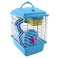 Miniatyrbillede 2 af 5: Kæledyrsbur Hamsterhus med ovenlysvindue Dobbeltlags Hus Blå