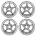 Miniatyrbilde 8 av 8: 4 stk. Beadlock-hjul i aluminiumlegering med fem eiker, lette mikro-crawlerhjul til Axial For SCX10 90046 RC-bilSølv