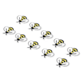 Miniatyrbilde 5 av 8: 10 stk Lille Bie Lapp Bie Formet Stryking Søte Sylapp DIY Sy Broderte Lapp Bie Lapp for Kjole Hatt Sko