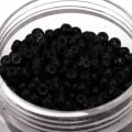 Miniatyrbillede 8 af 8: 1000 stk 3 mm x 2 mm Silikone Micro Links Ringe Perler Hårforlænger værktøj Sort