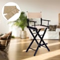 Miniatyrbild 3 av 5: Canvas Ryggstöd Sittduk för Korsvikstol/Pall/Sits Khaki-