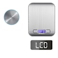 Miniatyrbilde 3 av 4: Digitale elektroniske vekter, digital vekt 5KG med LCD-display, ultratynne digitale vekter laget av stål