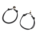 Miniatyrbillede 8 af 8: 10 stk Hjerteform armbånd Nylon reb Længde Justerbar Let Match Stilfuldt Armbånd Smykker til Par Kvinder Mænd Gave Sort
