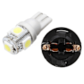 Miniatyrbild 3 av 5: 10X T10 Vit 5050 194 LED Lampor Instrument Mätare Kluster Dash Ljus med Sockel