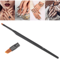 Miniatyrbild 7 av 8: Vinklad Nail Art Pensel Snedt Huvud 3D Målning Penna Fiber Ull Halkfritt Hartshandtag Professionellt manikyrverktyg
