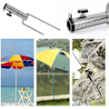 Miniatyrbillede 5 af 5: Parasolfod Plæne Torn Parasolfod, Udendørs Parasol Jordspyd Parasol Jordspyd (Græs Tornfod til Strand Fiskeri Have)