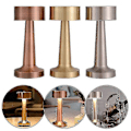 Miniatyrbilde 1 av 4: Oppladbar LED Bordlampe Berøringssensor Skrivebordslampe for Soverom Restaurant Bar Dekor Sølv Dumbbell