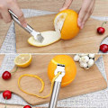 Miniatyrbillede 3 af 3: Citronpresser i rustfrit stål - Appelsin- og frugtskræller