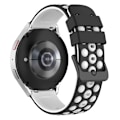 Miniatyrbillede 4 af 5: Universal Blød Silikon Urrem til Garmin Venu 2 Plus / Venu Sq 2 - Sort Hvid