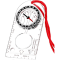 Miniatyrbild 1 av 4: Multifunktionell Vattentät Navigationskompass Kartlinjal Förstoringsglas för Utforskare Vandring Kartläsning och Navigation med Justerbar Snodd