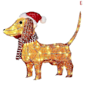 Miniatyrbilde 1 av 5: Juledekorasjoner Utendørs Lysende Dyr, hund, hjort, julenisse utendørs E