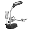 Miniatyrbillede 7 af 8: Loddestation Forstørrelsesglas Hjælpeklemme Stativ Desktop Forstørrelsesglas til Små Genstande Miniaturer Projekter