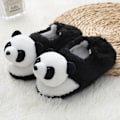 Miniatyrbild 2 av 5: Panda - Plyschdjur Tofflor 26/27 EU, Varma Bomullstofflor för 1-6 År Gamla Barn, Julklappar till Barn, Tecknad Panda Päls Inomhus Tofflor