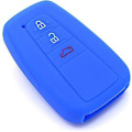 Miniatyrbillede 1 af 5: 3 Knaps Bilnøgle Cover Silikone Etui Blå