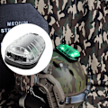 Miniatyrbillede 4 af 8: EX433-BK-GRØN Airsoft Tactics Survival IR Flash Vandtæt Mariehøne Lampe Sikkerheds Flash Light