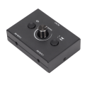 Miniatyrbild 4 av 8: 3,5 mm Switcher 2 Input 1 Output Eller 1 Input 2 Output Splitter Switcher Box med One Key Mute-knapp