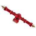 Miniatyrbilde 2 av 8: Komplett bakakselmontering i aluminiumlegering for Axial SCX24 AXI90081 1/24 RC-bildeler Rød