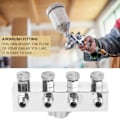Miniatyrbilde 8 av 8: Multifunksjons justerbar aluminium luftslange splitter Airbrush Adapter Tilbehør #1