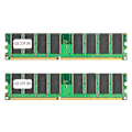Pikkukuva 1 / 8: 2 kpl muistimoduulia Työpöytä Täysin yhteensopiva Kaksipuolinen 16-jyvä DDR 1 Gt 226 Mhz PC-2100