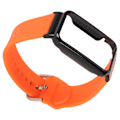 Pikkukuva 6 / 8: Silikoni watch ranneke suojaavalla puskurin case, vaihtotarvike, joka sopii Mi Band 7 Pro oranssiin ja mustaan ​​case