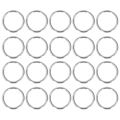 Miniatyrbillede 1 af 8: 20 stk. metalringe 4x32mm jern robuste holdbare multifunktionelle udsøgte metal O-ringe sølv
