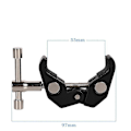 Miniatyrbillede 2 af 3: Super Clamp 2-pak til stativben, kameramonitor, LED-lys, sort