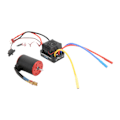 Miniatyrbild 3 av 8: 3650 2300KV Borstlös Motor 60A ESC Elektrisk Regulator Lång Linje för 1/8 1/10 RC Bil