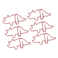 Miniatyrbillede 6 af 6: Røde Triceratops-formede papirclips (100 stk)