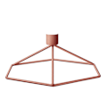 Miniatyrbild 3 av 5: 3D Geometrisk Ljushållare Metalltrådsram Avsmalnande Ljusstake Roséguldfärgad