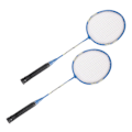 Miniatyrbild 6 av 8: LEIJIAER Badminton Racket Set för 2 spelare Järnlegering Professionell Träningsutrustning Ersättningsutrustning Blå
